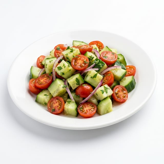 1/2 Tomato Cucumber Salad.